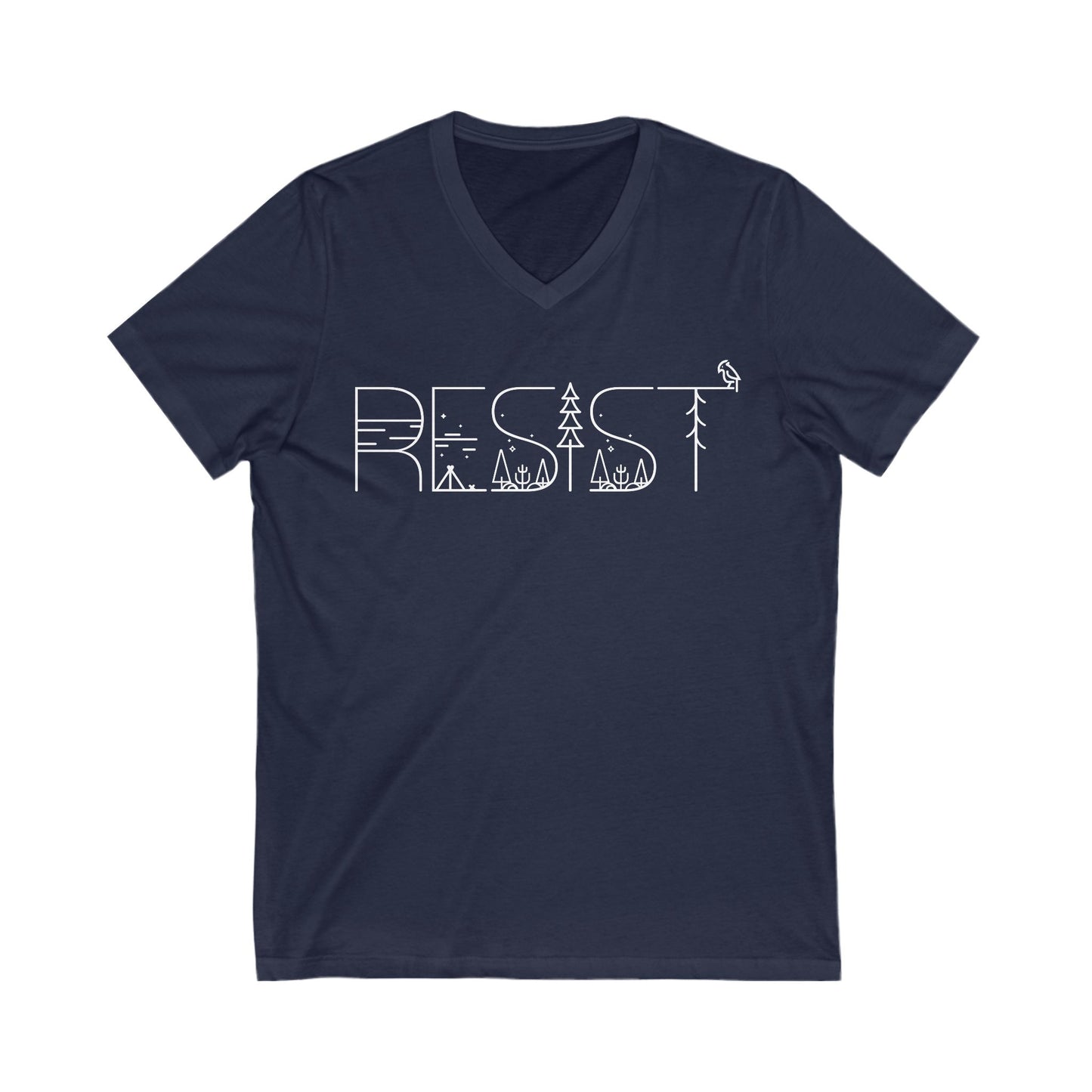 Resist Leftist V-Neck Graphic Tee