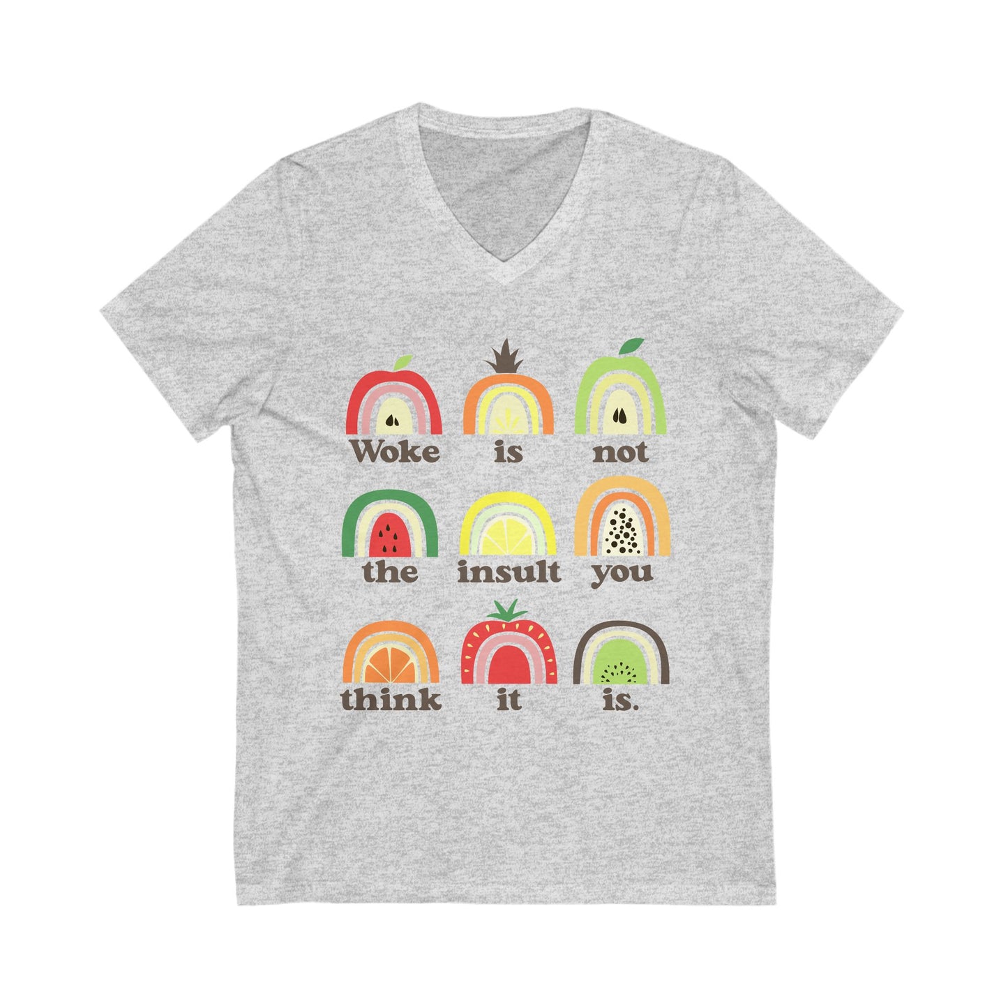 Woke Is Not An Insult V-Neck Graphic Tee