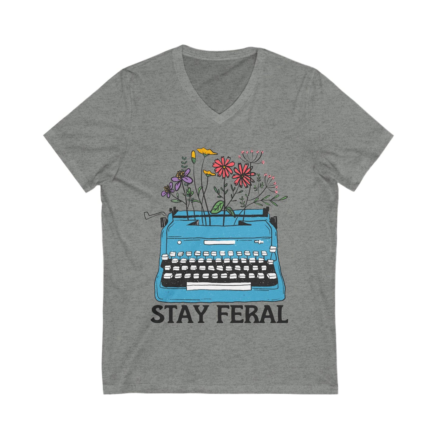 Stay Feral Feminist V-Neck Tee