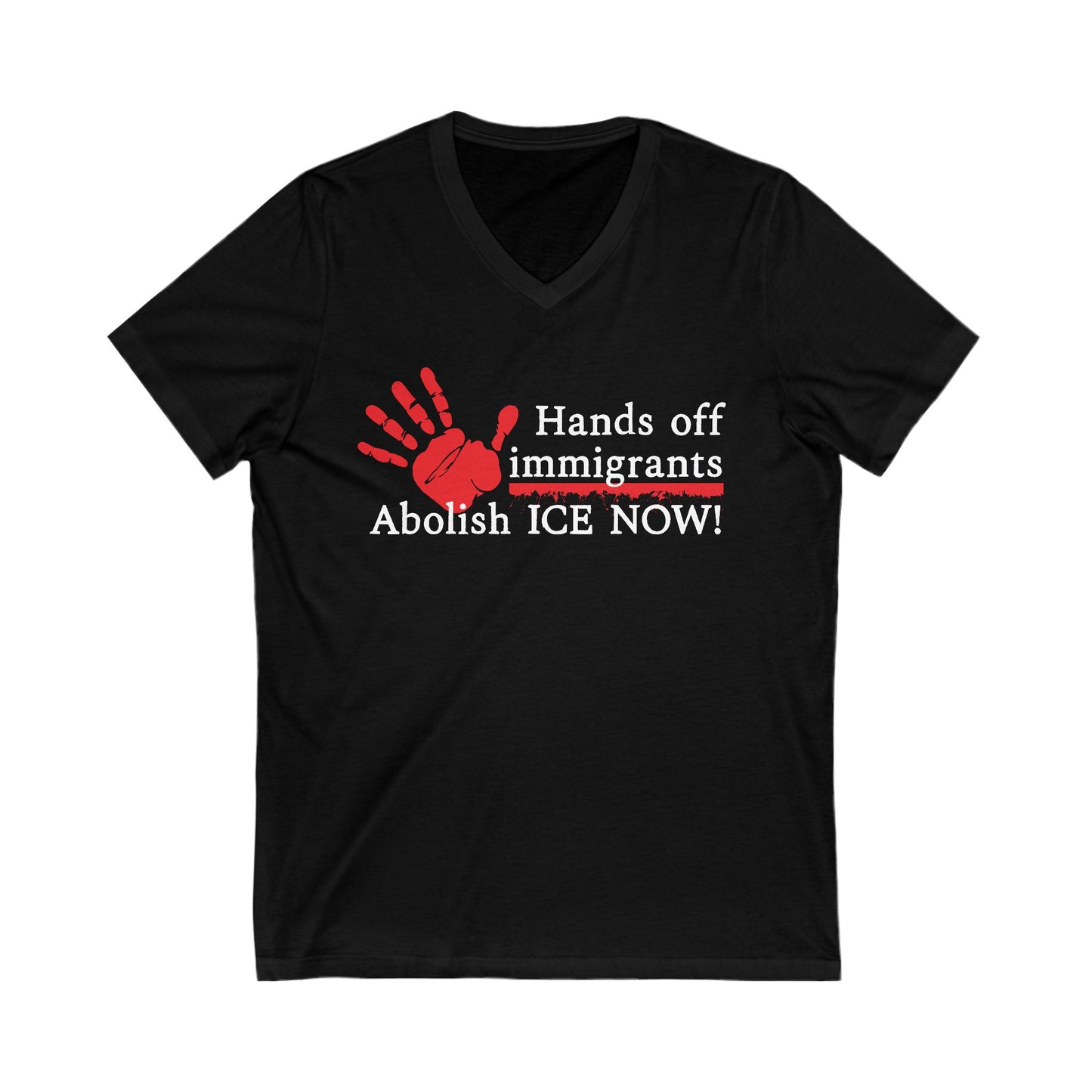 Abolish ICE V-Neck Graphic Tee