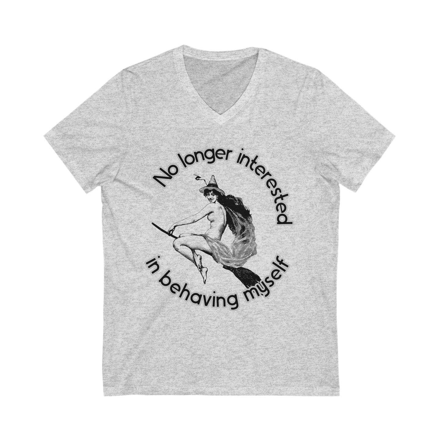 Witchy Feminist Wild Woman V-Neck Graphic Tee