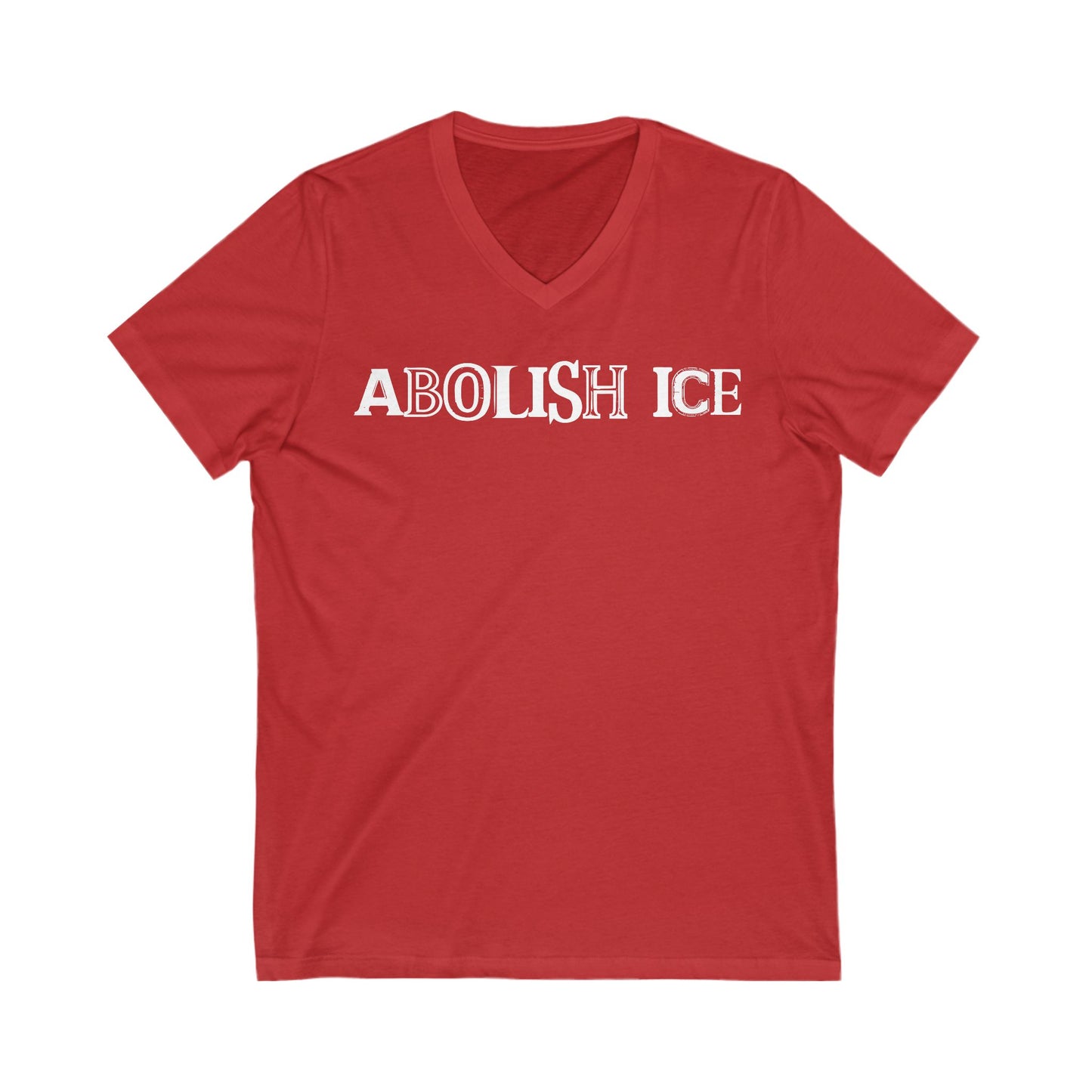 Abolish ICE Punk Rock V-Neck Graphic Tee