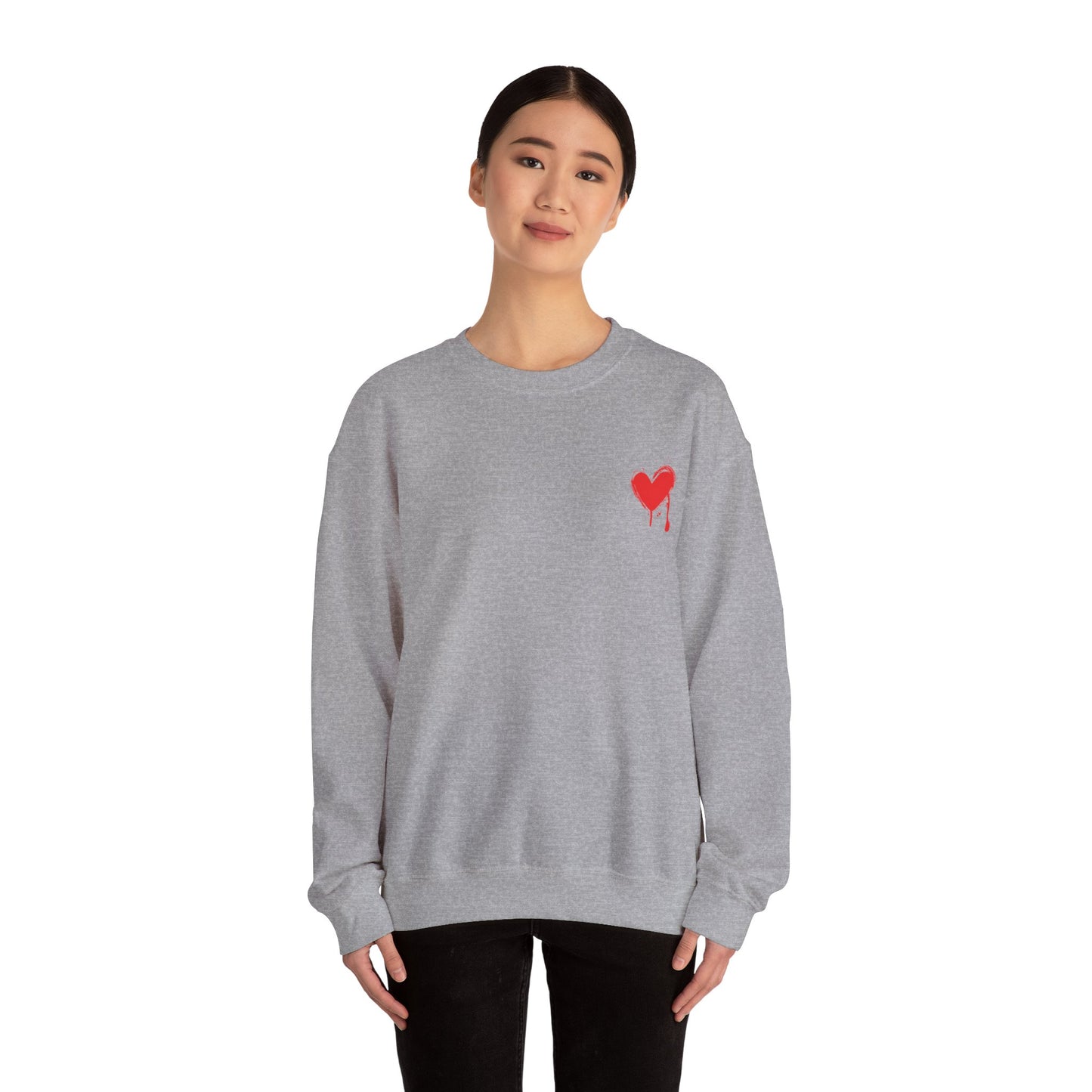 Copy of Copy of Bleeding Heart Crewneck Sweatshirt, Cozy Unisex Sweatshirt, Casual Streetwear, Gift for Activists, Statement Apparel