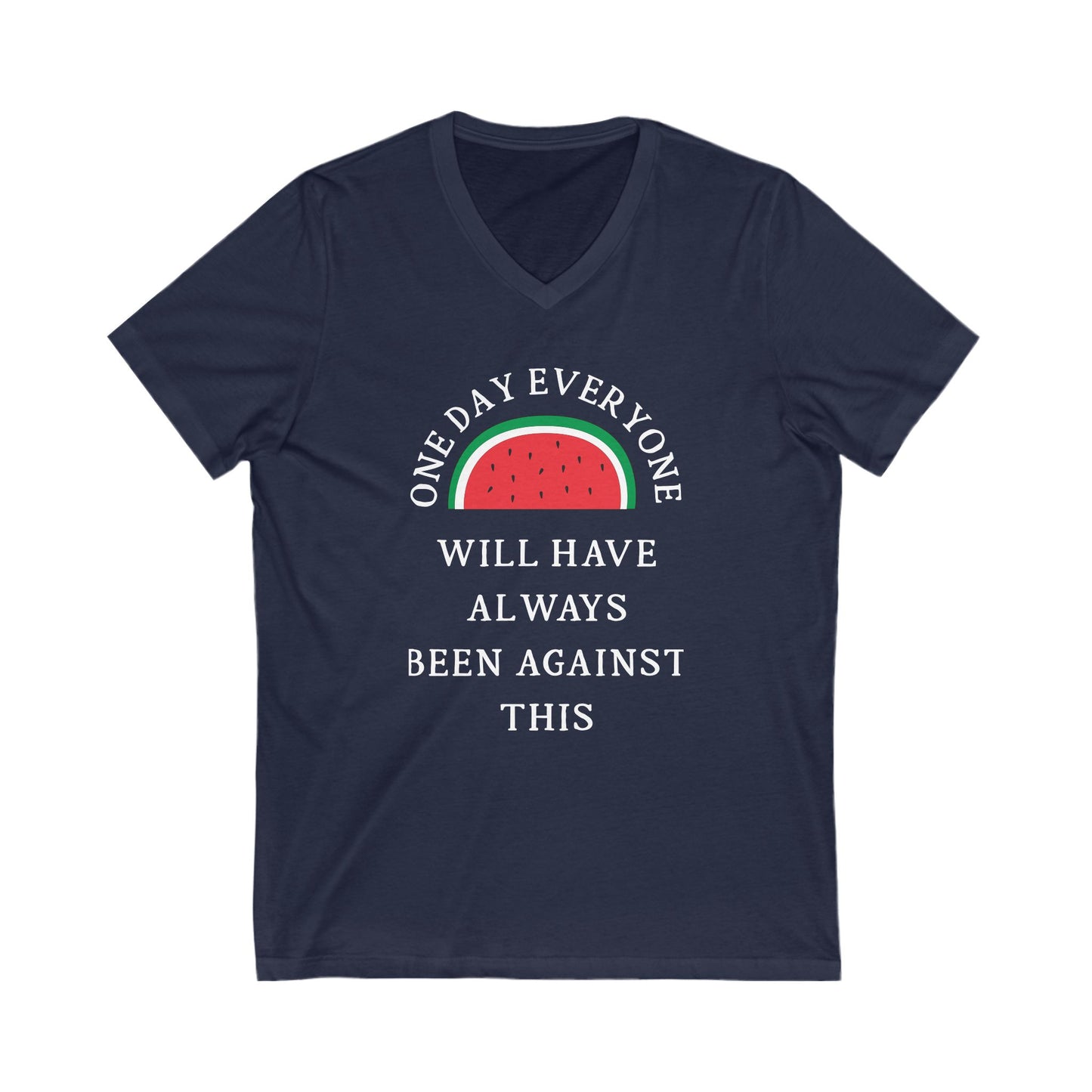 Free Palestine Watermelon V-Neck Graphic Tee