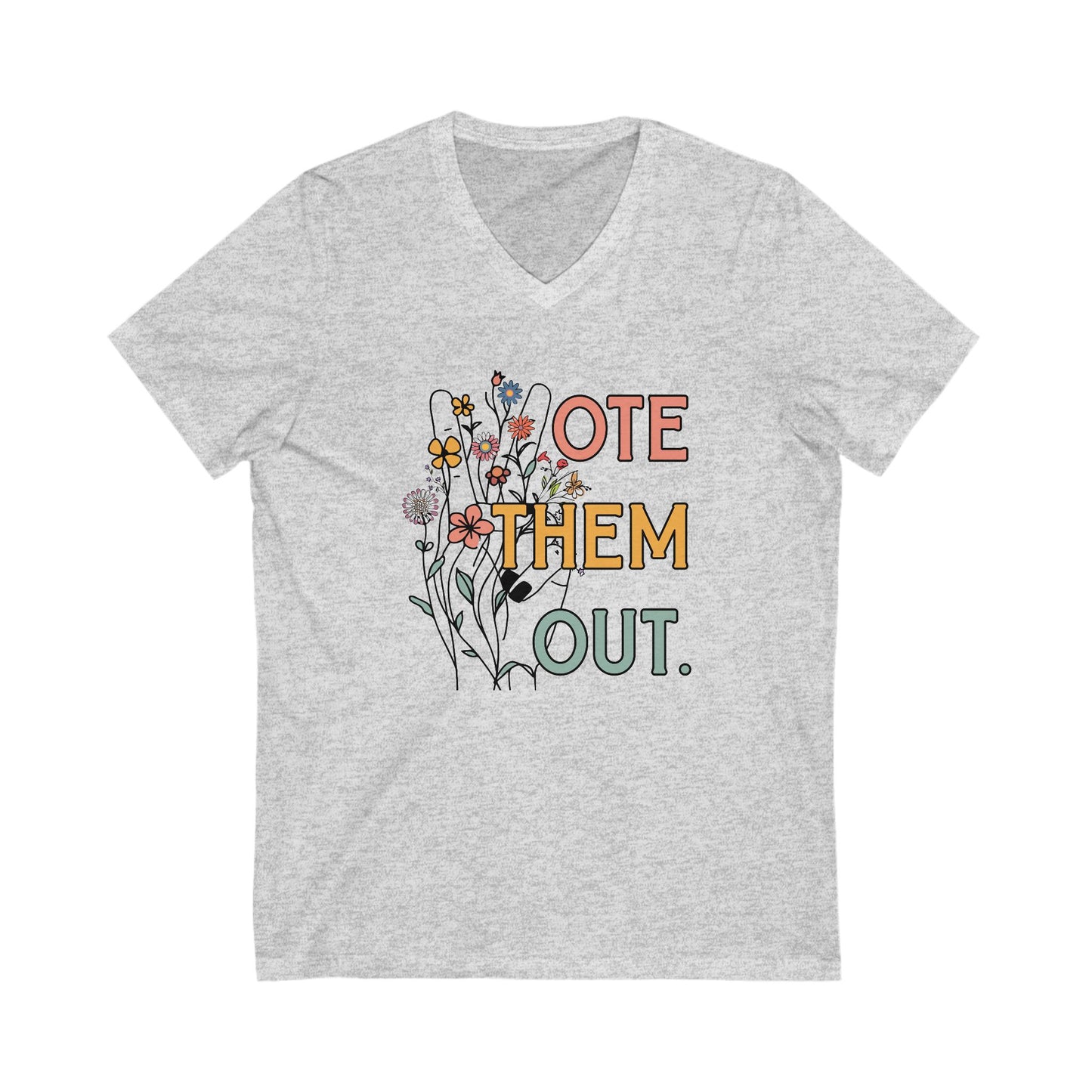 Vote Them Out Leftist V-Neck Graphic Tee
