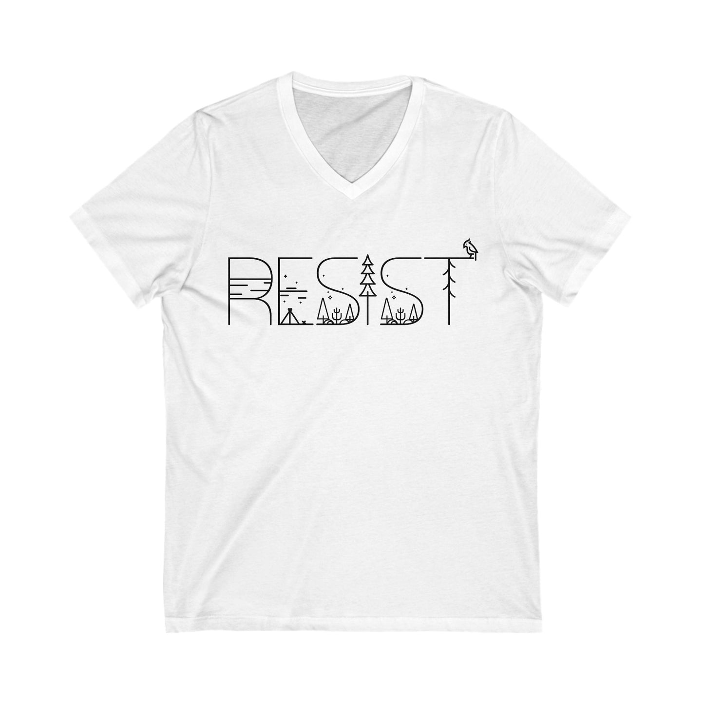 Resist Leftist V-Neck Graphic Tee