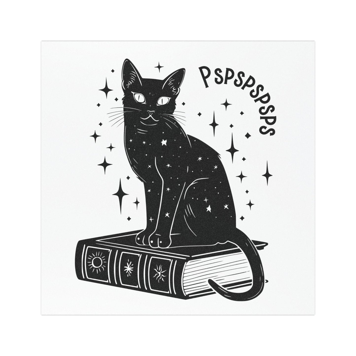 Mystical Black Cat Car Magnet, Cat Lover gift, Feline kitten bumper sticker, funny feminist gift, fuck the patriarchy, at applique