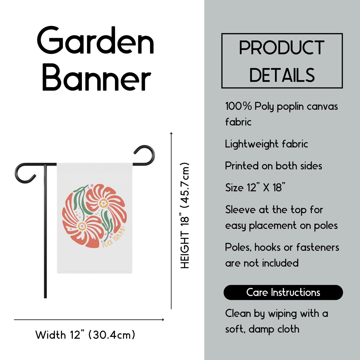 Subtle f*ck Trump house flag impeach garden banner anti MAGA hidden message yard sign 8647 flag anti Trump gift idea resist fascism flag