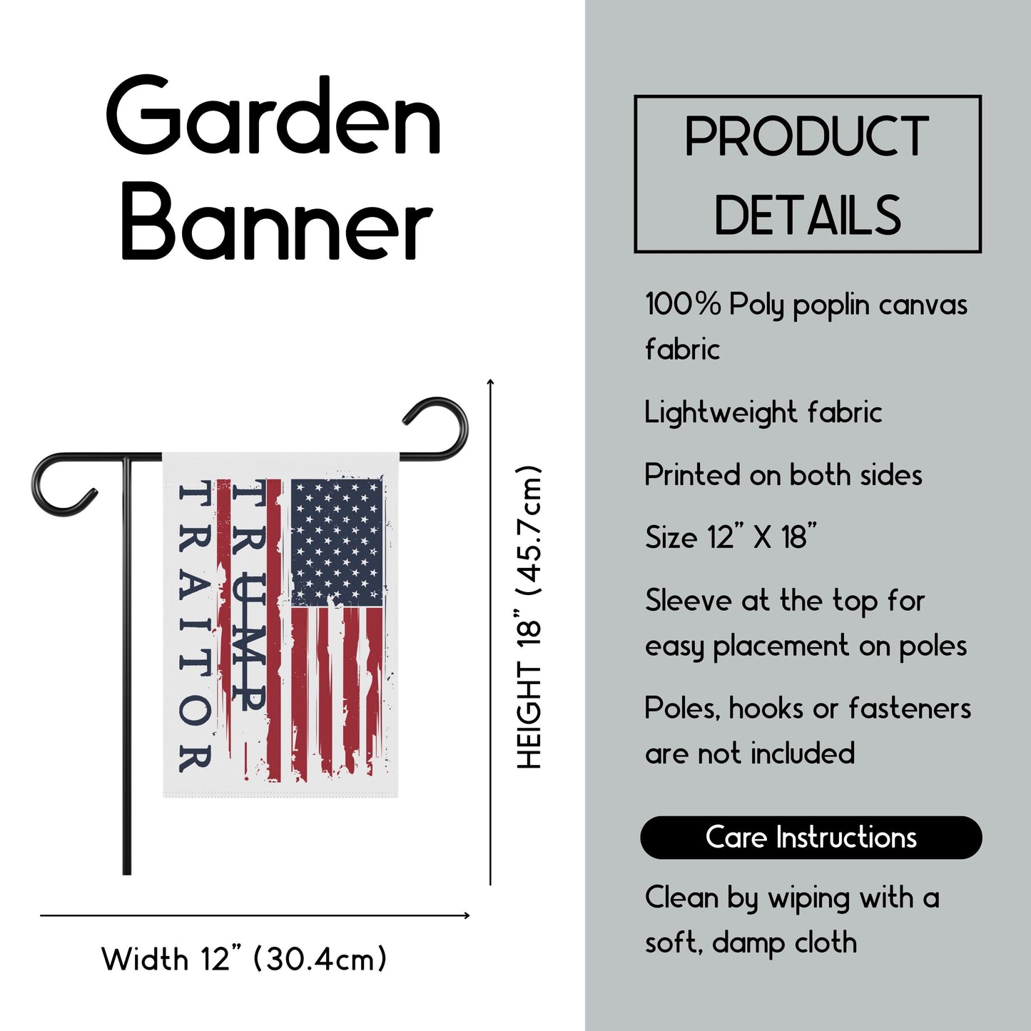 Trump is a traitor garden flag anti fascism garden banner defend democracy yard sign we are not okay flag impeach Trump garden banner resist