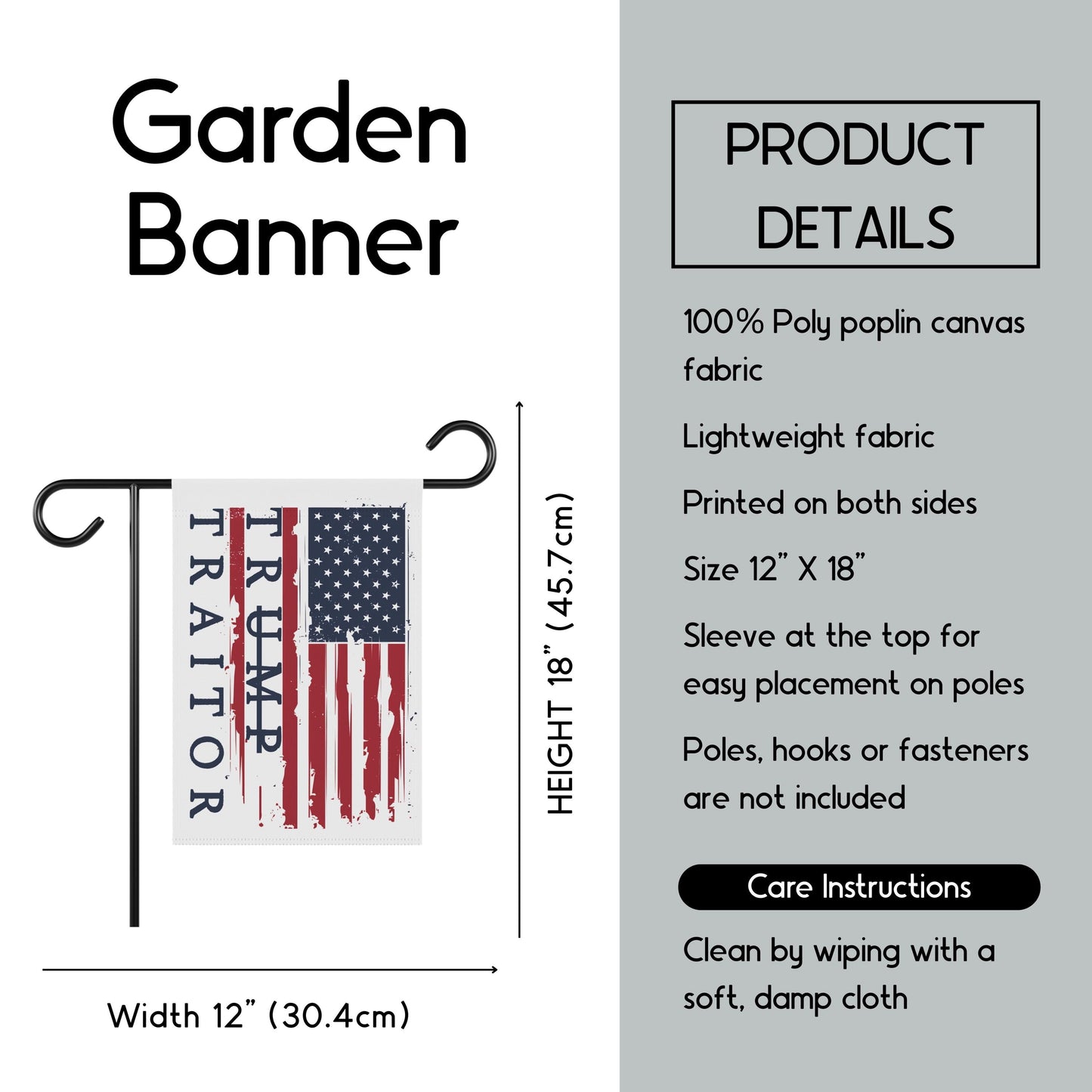 Trump is a traitor garden flag anti fascism garden banner defend democracy yard sign we are not okay flag impeach Trump garden banner resist