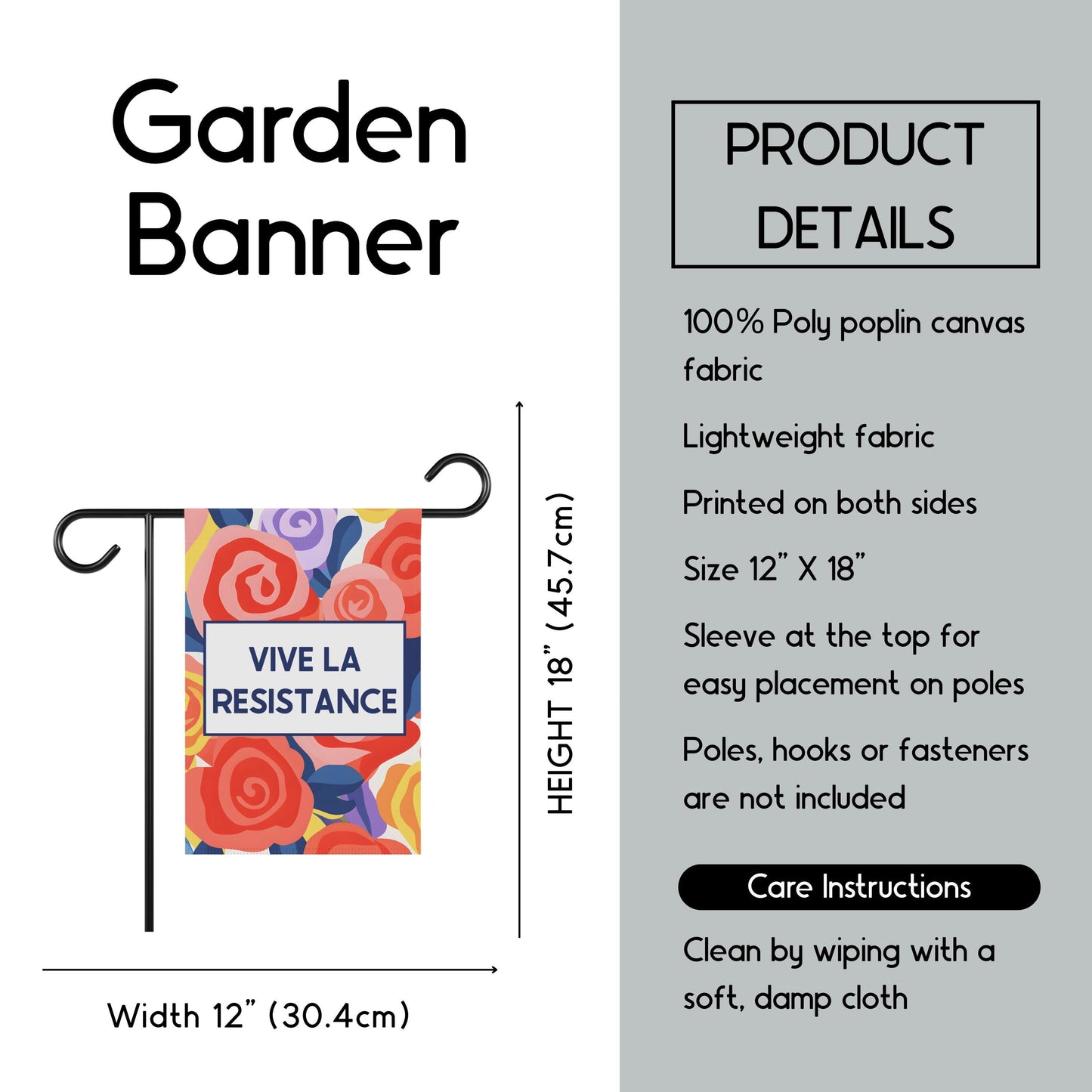 Vive la resistance house flag resist fascism garden banner anti Trump flag foxtrot delta tango yard sign not my president flag pro democracy