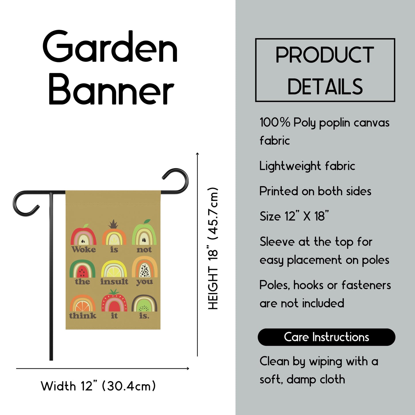 Woke house flag anti republican garden banner anti racism yard sign political activist gift idea feminist house flag anti MAGA sign resist