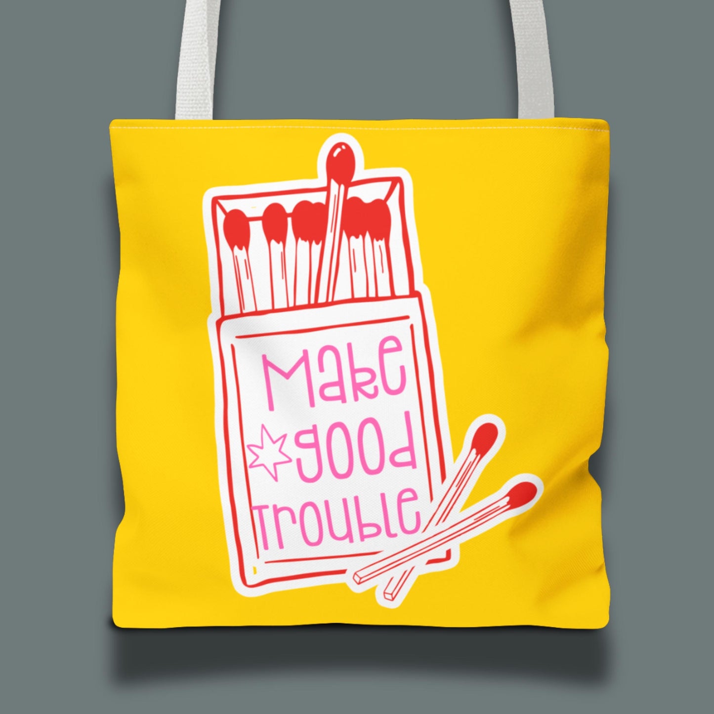 Make Good Trouble tote subtle anti Trump merch anti fascism gift idea resist protest merch no kings tote bag f*ck Trump gift idea 8647 tote