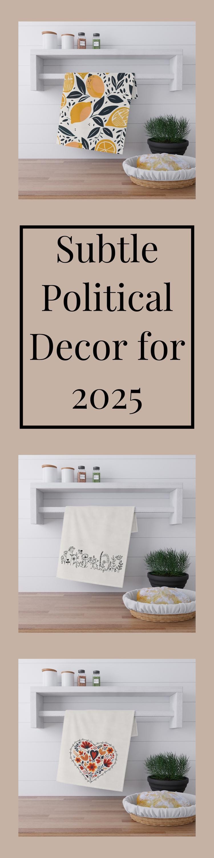 Subtle anti Trump tea towel f*ck ICE dish towel anti republican gift idea funny political merch f*ck Trump home decor hidden message liberal