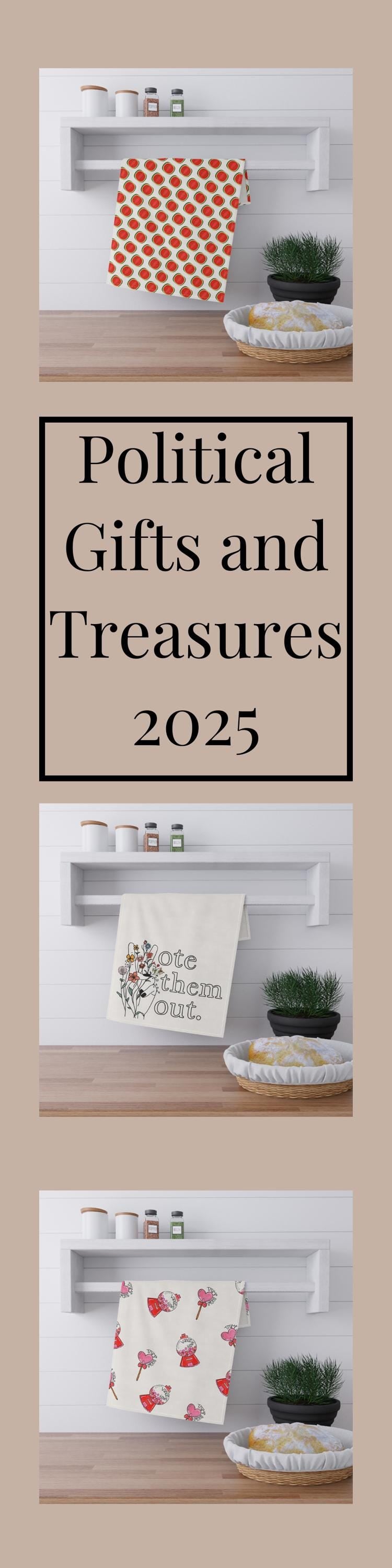 Vote them out tea towel anti Republican gift idea funny political merch anti Trump dish towel subtle f*ck Trump gift anti fascism tea towel