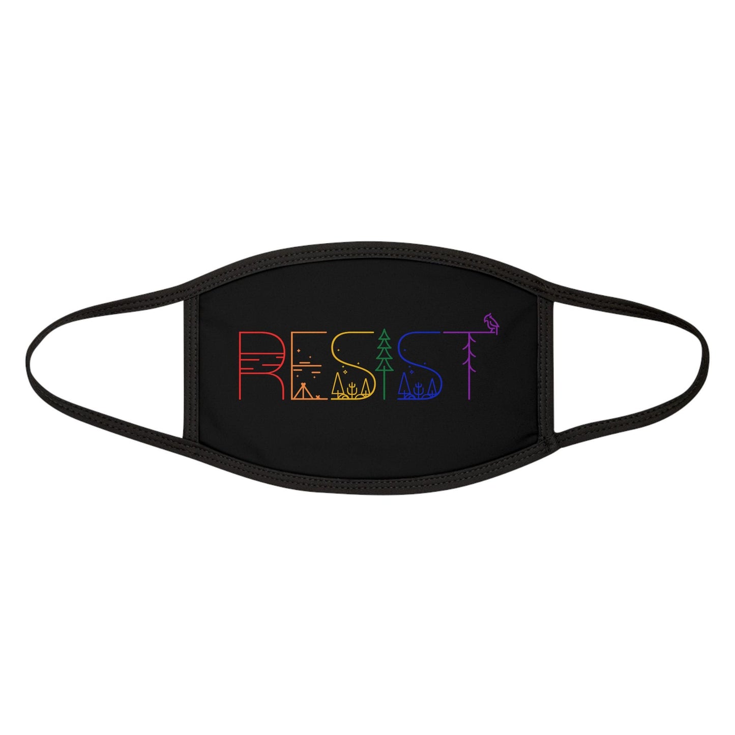 Resist Rainbow Protest Face Mask