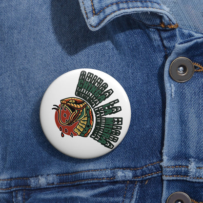 Chinga La Migra Snake Button: 2.25"