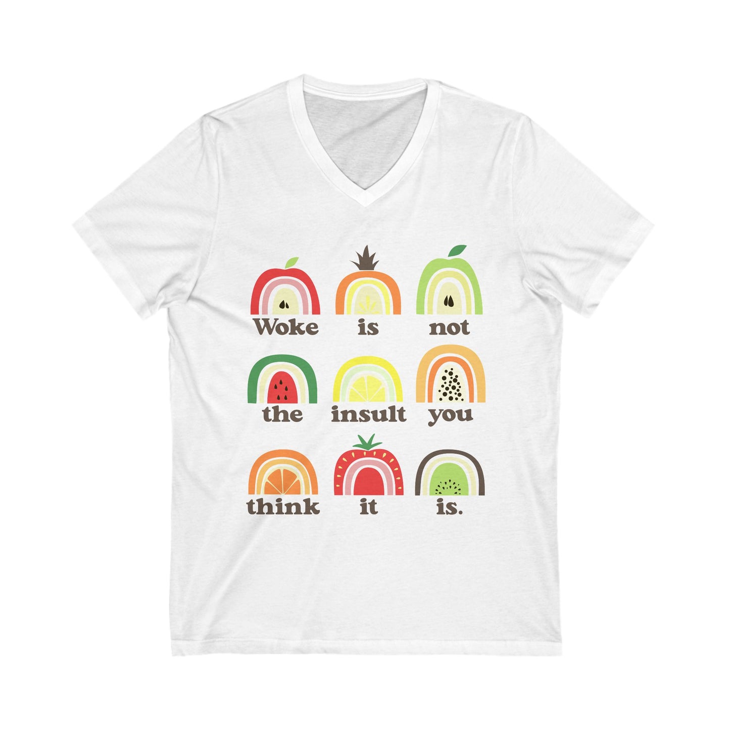 Woke Is Not An Insult V-Neck Graphic Tee