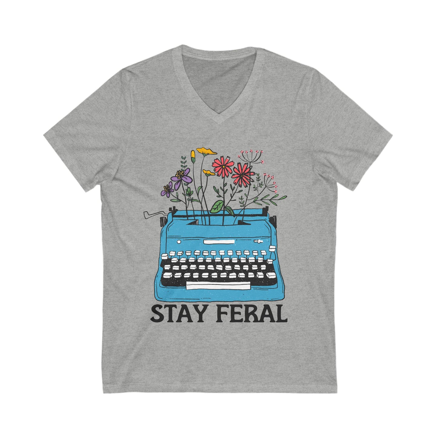 Stay Feral Feminist V-Neck Tee