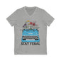 Stay Feral Feminist V-Neck Tee