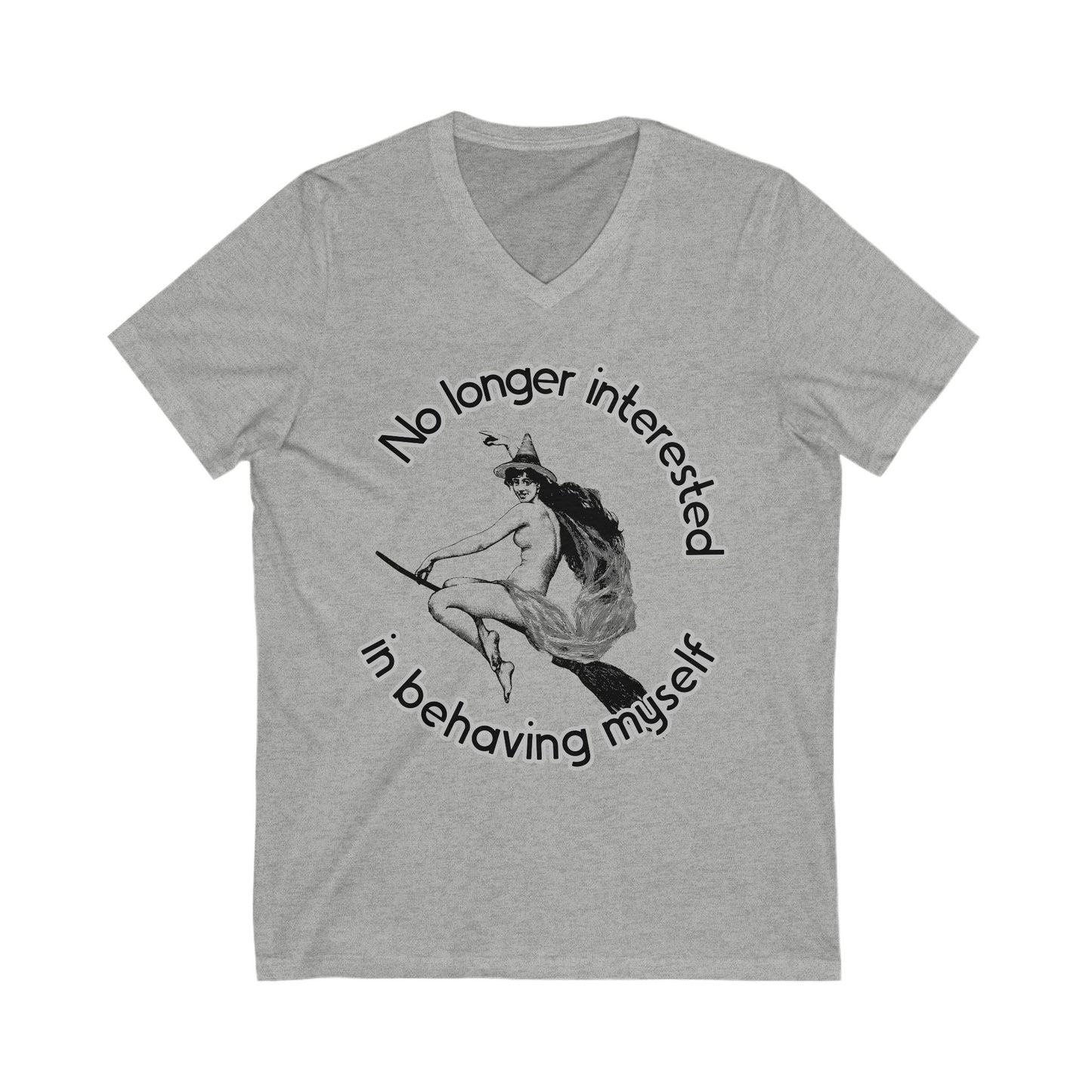 Witchy Feminist Wild Woman V-Neck Graphic Tee
