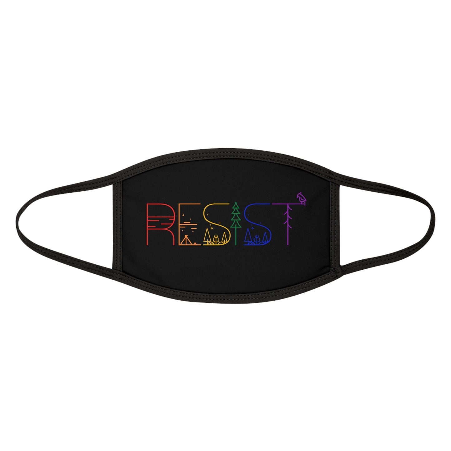 Resist Rainbow  Protest Face Mask