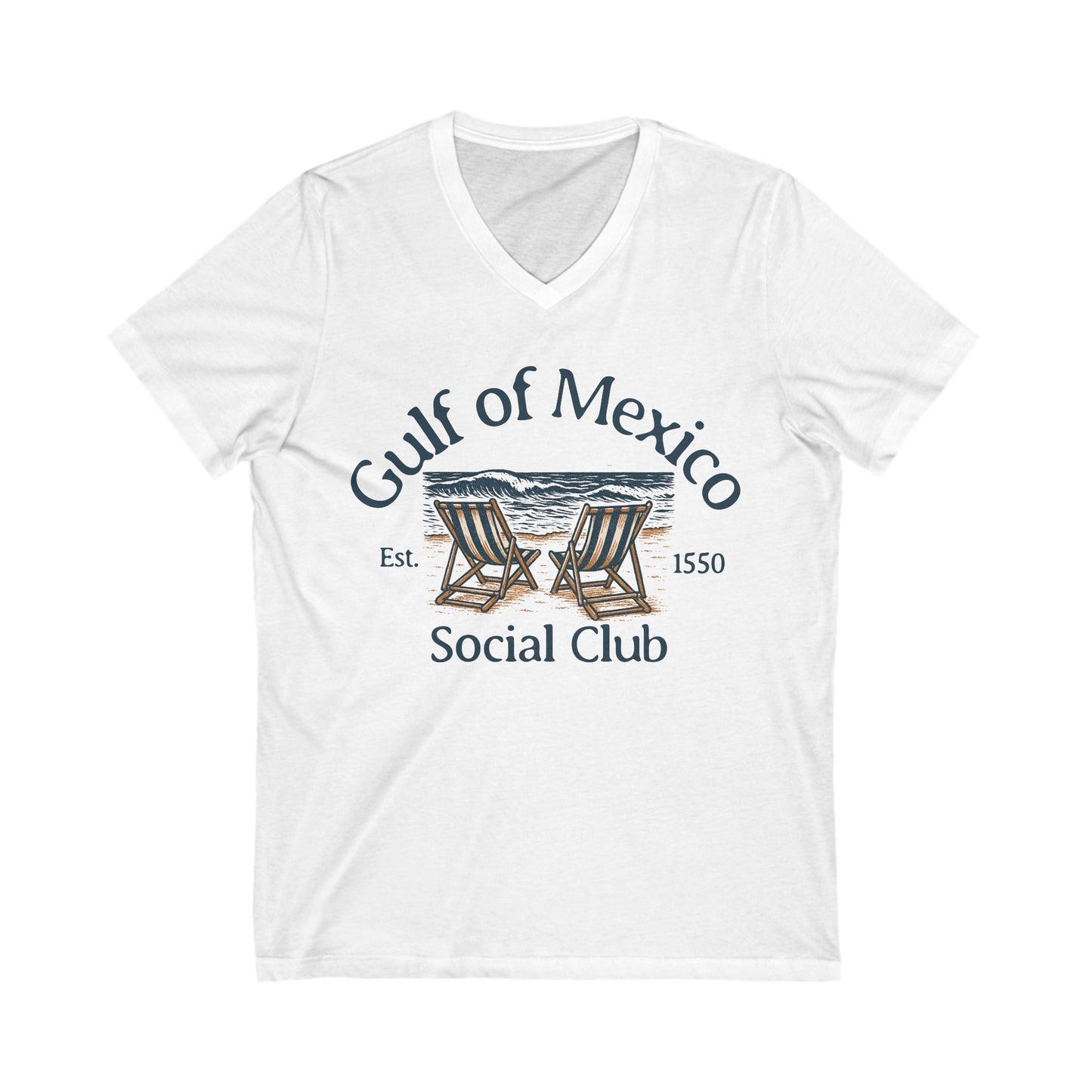 Gulf of Mexico Funny Political V-Neck Graphic Tee