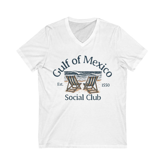 Gulf of Mexico Funny Political V-Neck Graphic Tee