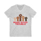 Make Good Trouble Leftist V-Neck Graphic Tee