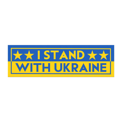 I Stand with Ukraine 10"x3" Car Magnet
