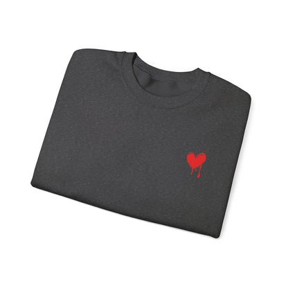 Bleeding Heart Crewneck Sweatshirt, Cozy Unisex Sweatshirt, Casual Streetwear, Gift for Activists, Statement Apparel