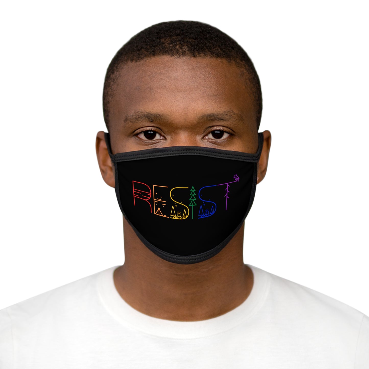 Resist Rainbow  Protest Face Mask