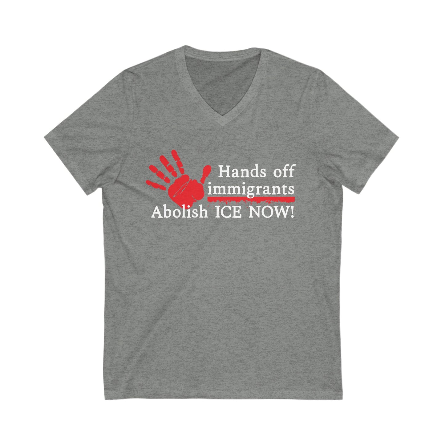 Abolish ICE V-Neck Graphic Tee