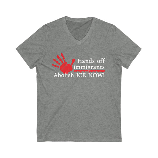 Abolish ICE V-Neck Graphic Tee