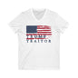 Trump Is A Traitor V-Neck Graphic Tee