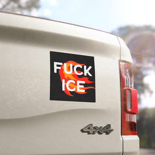 Fuck ICE Pro Immigration 5"x5" Car Magnet