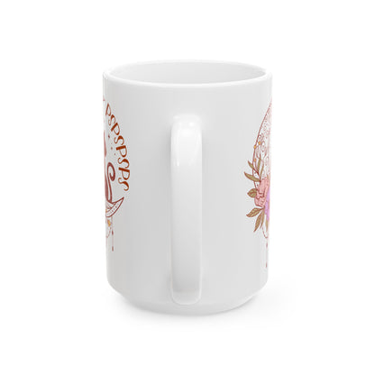 Pspsps Boho Cat Lover Ceramic Coffee Mug