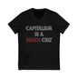 Capitalism Is A Death Cult V-Neck Graphic Tee