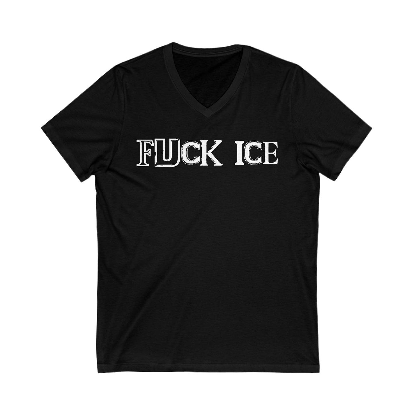 Fuck ICE V-Neck Graphic Tee
