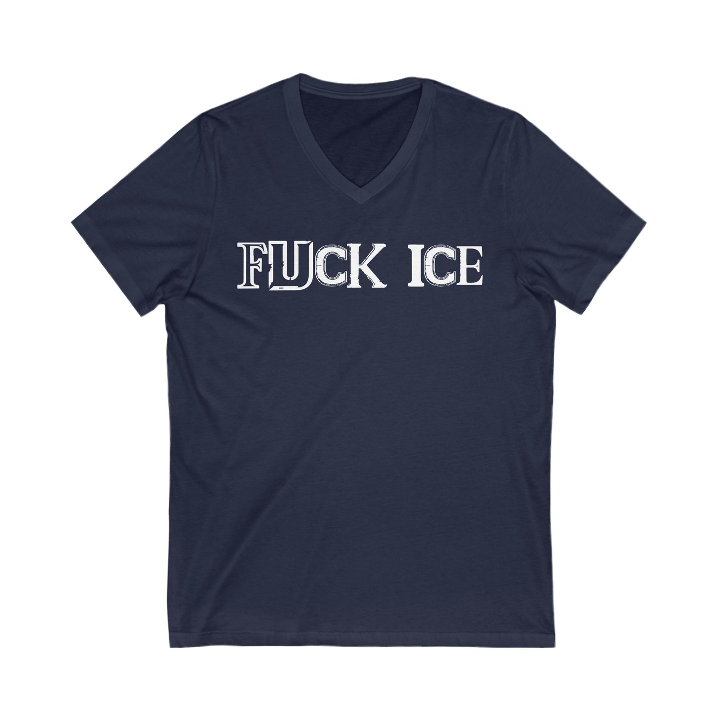 Fuck ICE V-Neck Graphic Tee