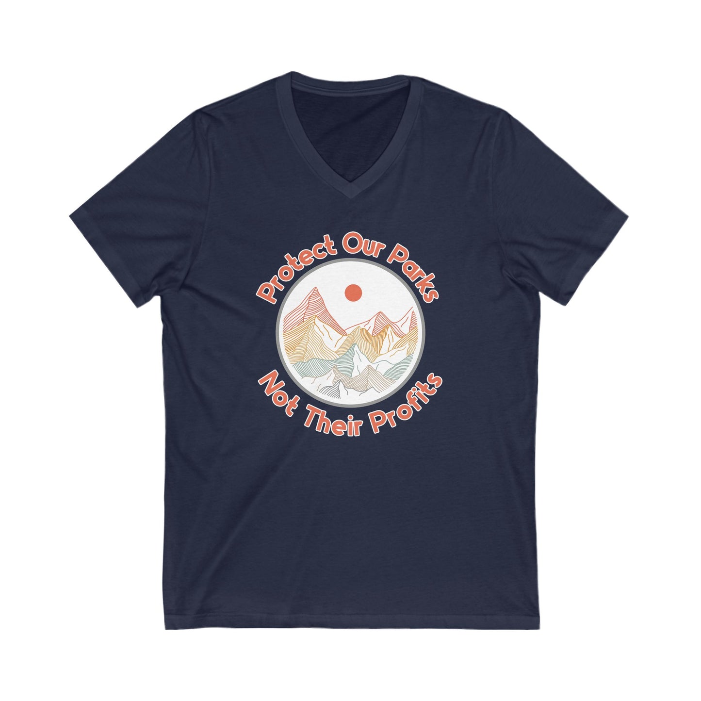 Protect Our Parks Not Their Profits V-Neck Tee