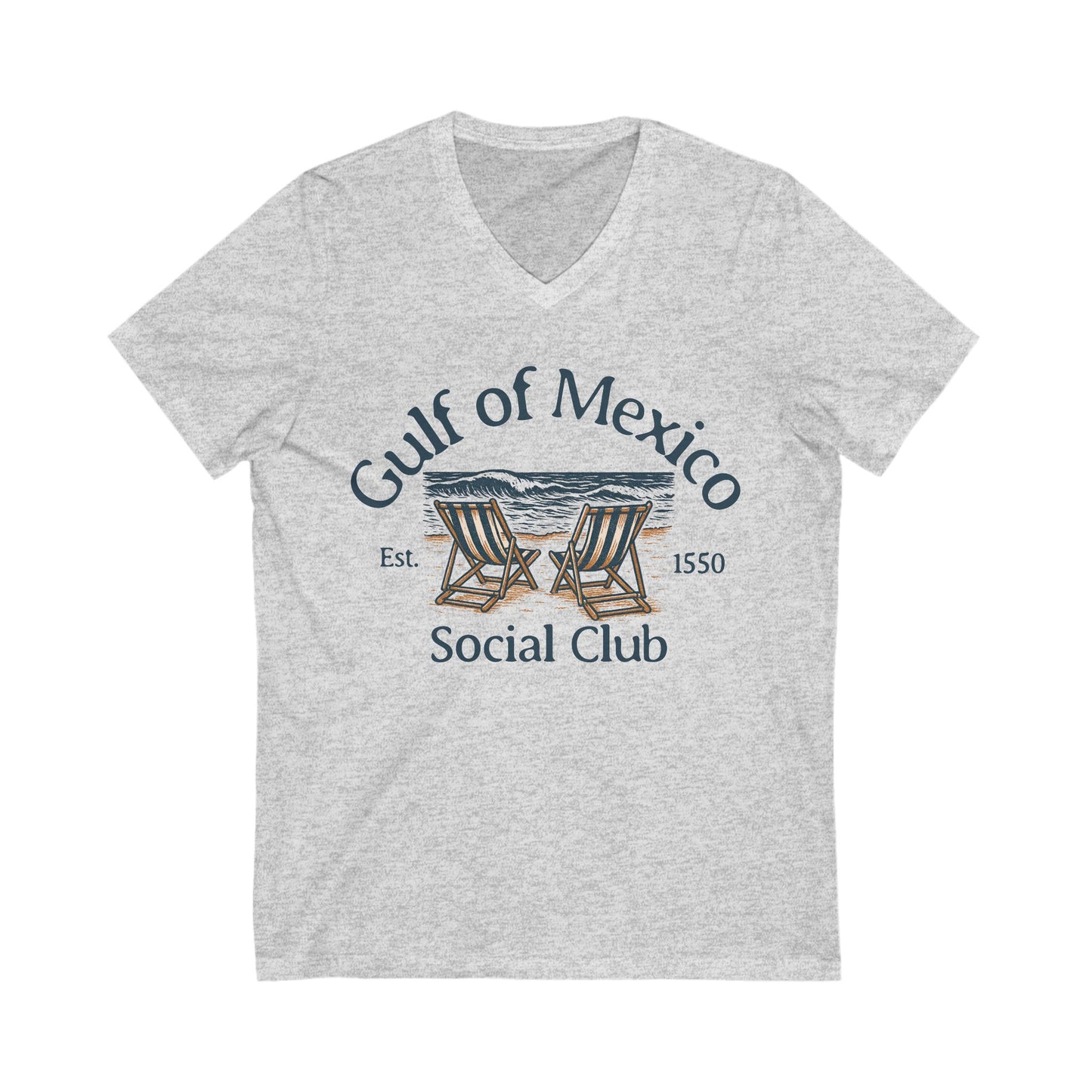 Gulf of Mexico Funny Political V-Neck Graphic Tee