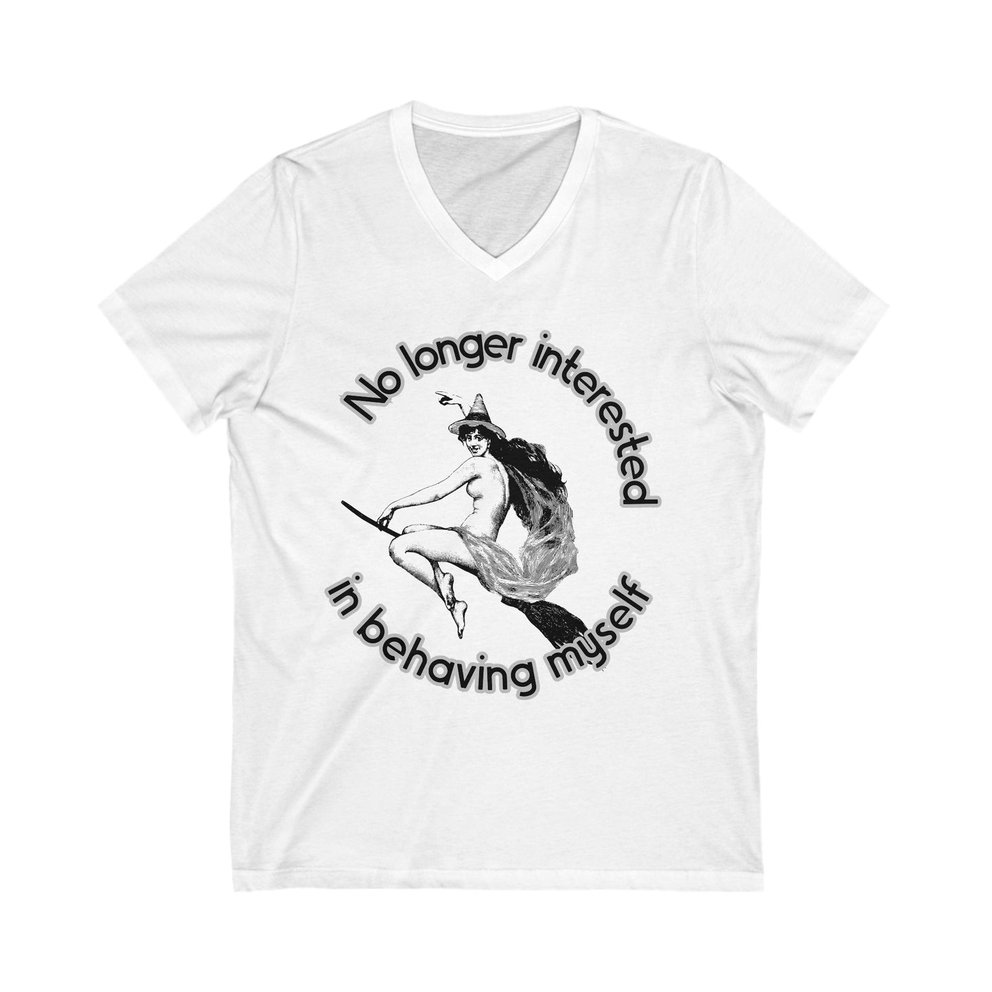 Witchy Feminist Wild Woman V-Neck Graphic Tee