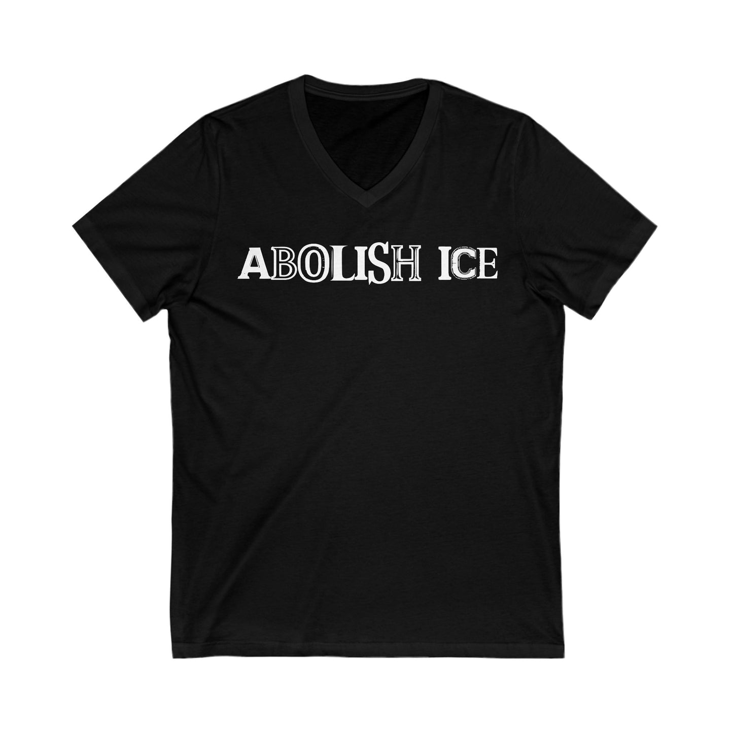 Abolish ICE Punk Rock V-Neck Graphic Tee