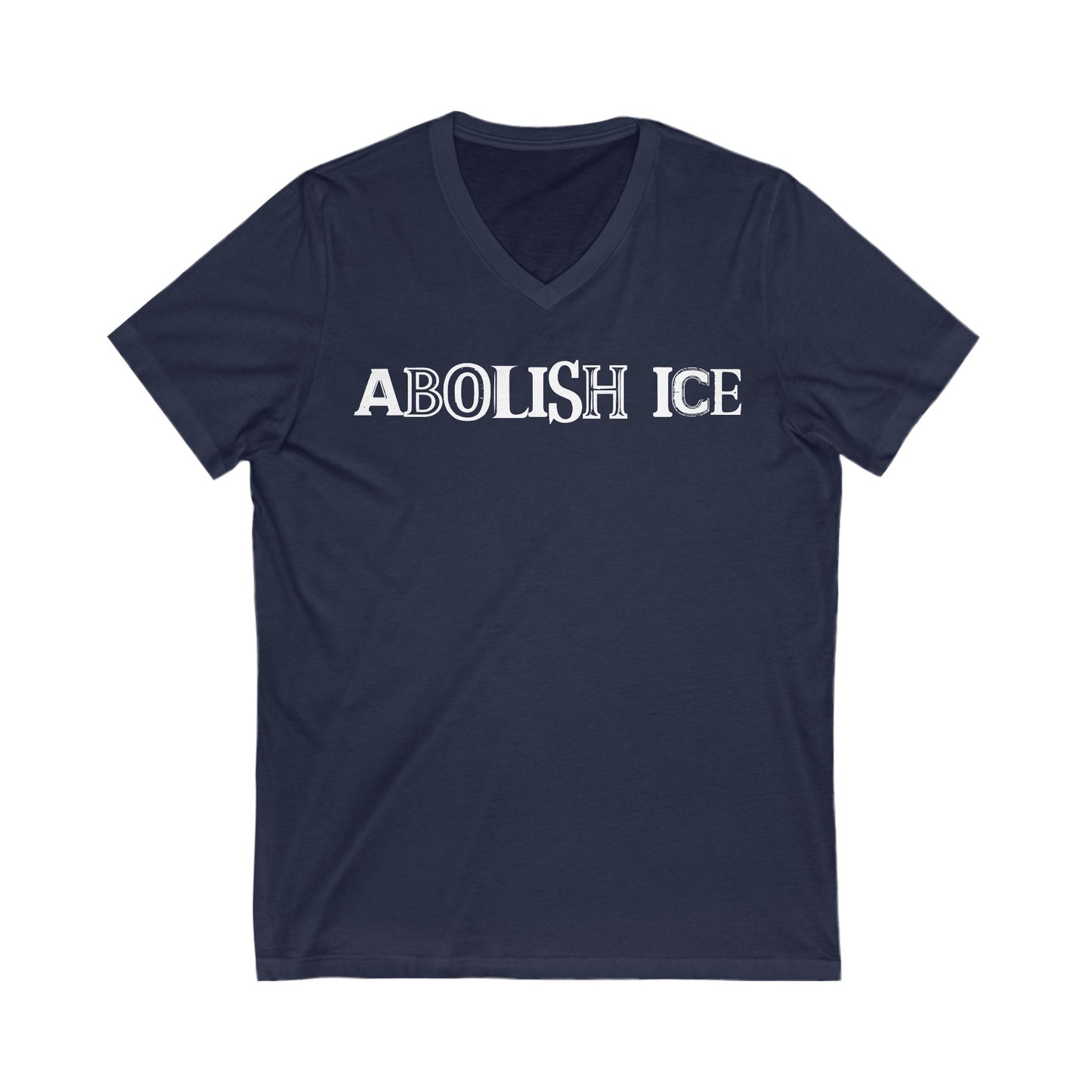 Abolish ICE Punk Rock V-Neck Graphic Tee