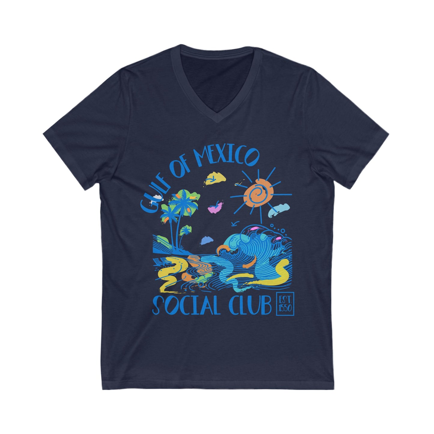 Gulf of Mexico Funny Anti Trump V-Neck Graphic Tee