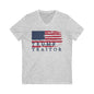 Trump Is A Traitor V-Neck Graphic Tee