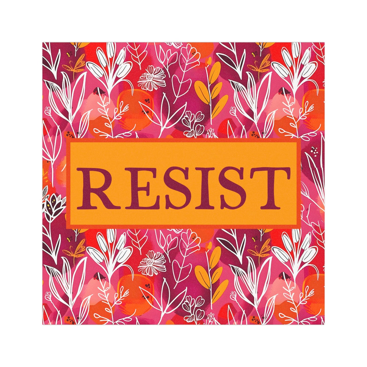 Resist Anti Trump 5"x5" Car Magnet