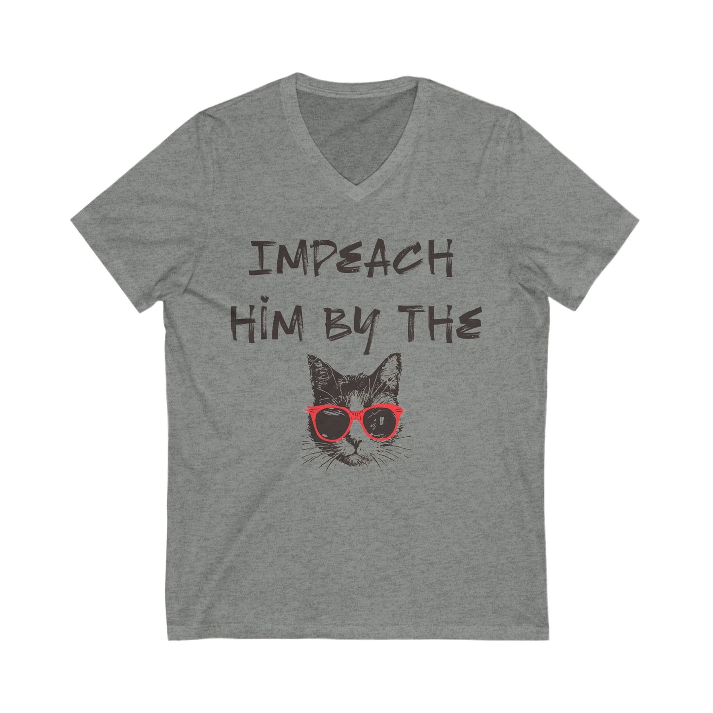 Impeach Him By The Pussy Anti Trump V-Neck Tee