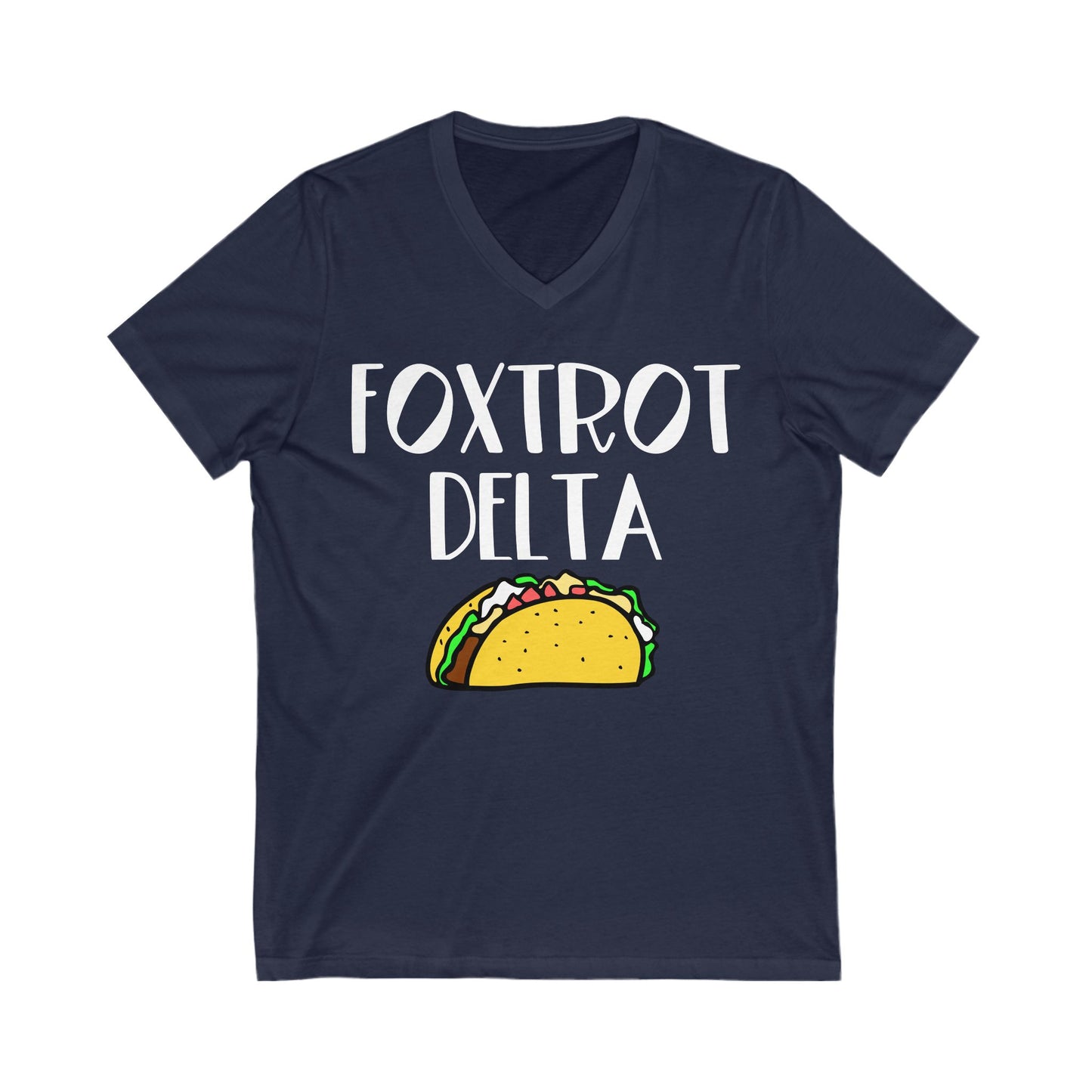 Foxtrot Delta Tango (Taco!) Anti Trump V-Neck Gaphic Tee
